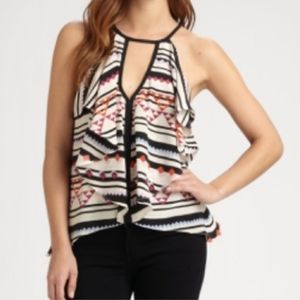 Bcbgmaxazria Cascade Ruffle Top